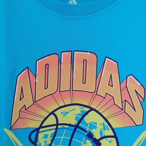 Adidas Graphic T-Shirt Basketball Size Small Blue - Picture 8 of 12
